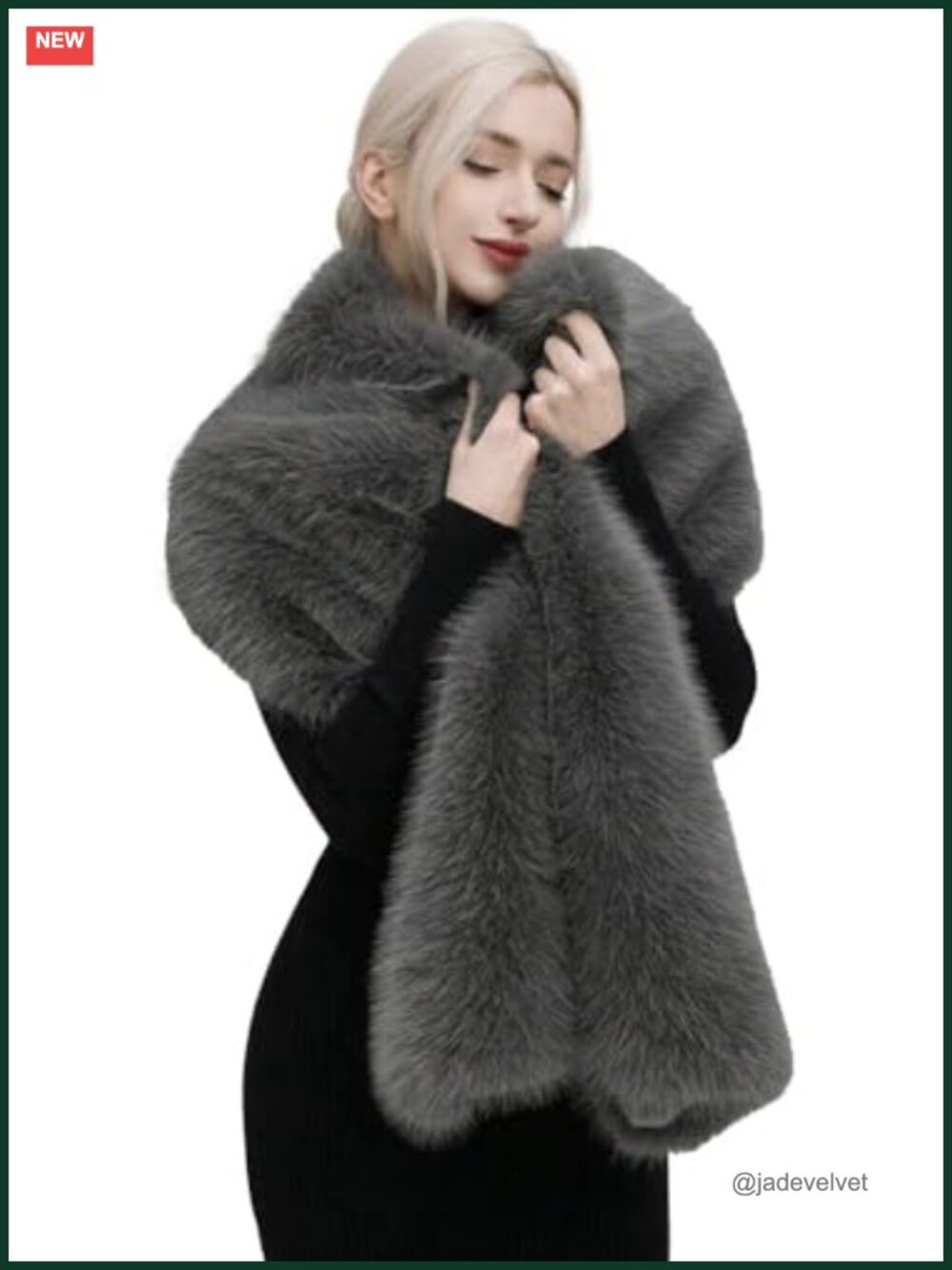 Faux Fur Shawl Wrap Sleeveless Winter Wedding Evening Scarf Poncho